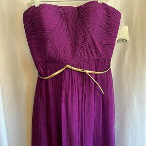 NWT Stunning silk strapless in purple
